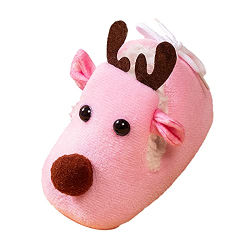 Bblulu Unisex Baby Cozy Faux Sherpa Booties Baby Winter Booties Plush Cozy Kids House Slipper First Walking Shoes Warm Socks Crib Shoes