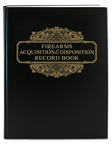 BookFactory Firearms Acquisition and Disposition Record Book/Acquisition & Disposition A&D Logbook/Gun Log Book - 120 Pages, Black, Smyth Sewn Hardbound, 8.5' x 11' (LOG-120-LCS-LK-T35(Gun-Log))-GX