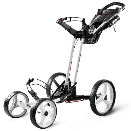 Sun Mountain Pathfinder Px4 4-Wheel Golf Push Cart White