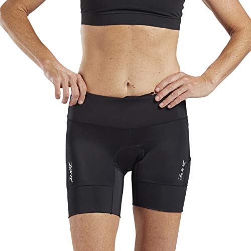 Zoot Women’s Core 6-Inch Tri Shorts – Women’s Performance Triathlon Shorts with 6in Inseam, Drawstring Closure, and Hip Pockets (Black, Small)