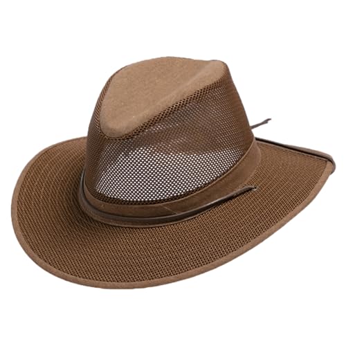Henschel Aussie Mesh Breezer Hat - Packable Sun Protection for Outdoor Activities. Ideal for Hiking, Fishing & Camping. (US, Alpha, Medium, Earth)