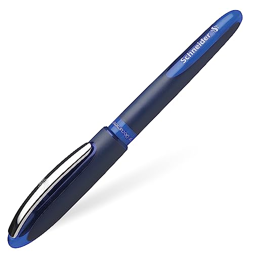 Schneider One Business Rollerball Pen, 0.6 mm Ultra-Smooth Tip, Blue Barrel, Blue Ink, Blister Pack of 1 Pen (78303)