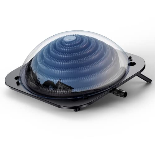 YiViKPE Solar Pool Heater for Above Ground Pool, Inground Pool Warmer Equipment w/Leakproof Hose, Domed Swimming Pool Heaters for Home Outdoor