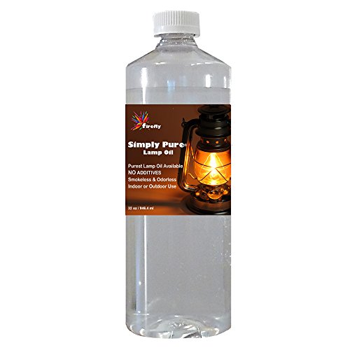 Firefly Eco-Friendly, Non-Toxic, Biodegradable, Kosher Candle and Lamp Oil - Smokeless & Virtually Odorless - Simply Pure - Ultra Clean Burning - Liquid Paraffin Fuel - 32 oz