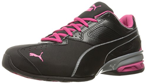 PUMA Women's TAZON 6 FM Cross Training Sneaker, Puma Black-Puma Silver-Beetroot Purple, 8.5