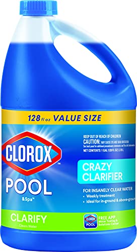 Clorox Pool&Spa Swimming Pool Crazy Clarifier, Creates Crystal Clear Pool Water, 128 Fl Oz (Pack of 1)