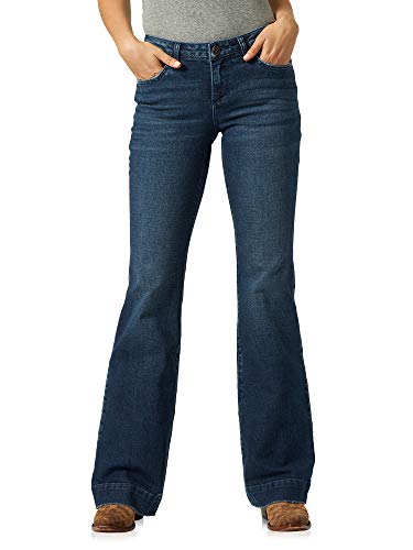 Wrangler womens Retro Mae Mid Rise Wide Leg Trouser Jeans, Sophia, 9 30 US