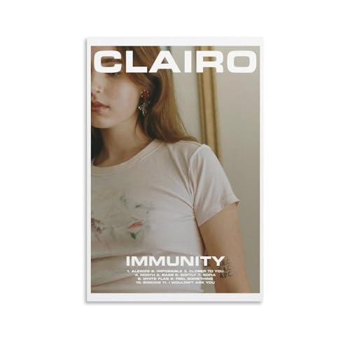 Lugema Clairo Immunity Album Cover Poster Canvas Art Poster And Wall Art Hanging Decor for Modern Family Corridor Posters 12x18inch(30x45cm)
