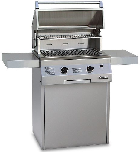 Solaire 27-Inch Deluxe InfraVection Natural Gas Grill on Square Cart with Rotisserie Kit, Stainless Steel