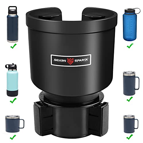 Upgraded Car Cup Holder Expander Adapter with Offset Adjustable Base, Compatible with Yeti 14/24/36/46oz Ramblers, Hydro Flasks 32/40oz, Other Large Bottles Mugs in 3.4'-4.0', 1 Pack