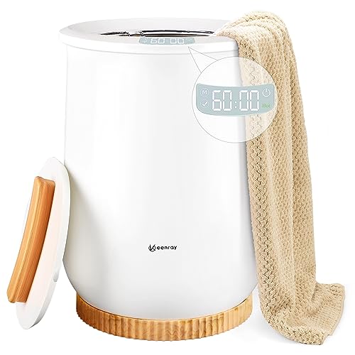 Keenray Upgraded Towel Warmer Bucket, Large Towel Warmer with 3 Heating Modes, Heat Time 30/45/60 Min Adjustable and Up to 24 Hour Delay Timer, Towel Heater for Oversize Bathrobes Blankets
