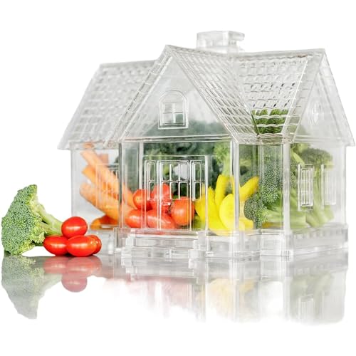 Lite N' Fresh Veggie & Fruit Container w/Lid & Solar Light - Ideal for Summer Picnics & Tailgates - Made w/Food-Grade Materials, Easy to Clean & Great Storage Space - Kitchen & Table Decorations