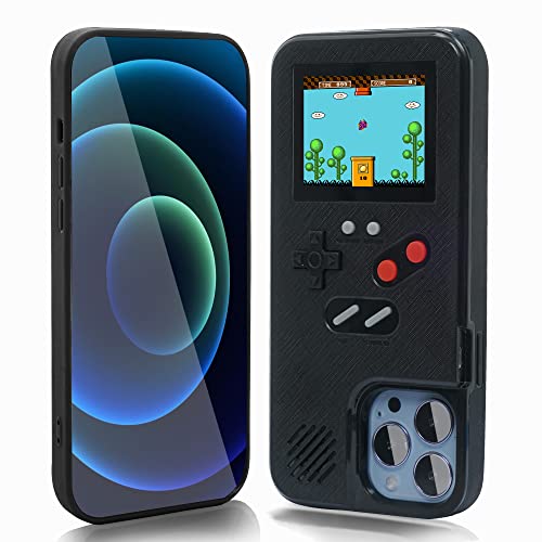 WeLohas Gameboy Case for iPhone 6 /6s /7/8,Handheld Retro 168 Classic Games,Color Video Display Game Case for iPhone,Anti-Scratch Shockproof Phone Cover for iPhone Black