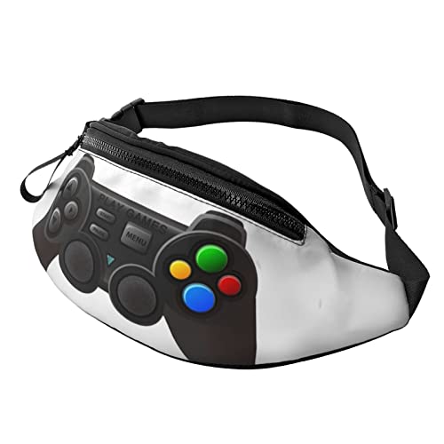 Personalize Fanny Pack Hip Bum Bags For Outdoor Sports Hiking-Game Controller Gamepad Waist Bag With Adjustable Straps