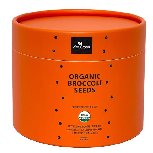 Broccoli Sprouting & Microgreens Seeds-Organic, Non-GMO, Heirloom Sprout Seeds in Bulk Resealable Container for Growing Sprouts and Microgreens (.5 Pound)
