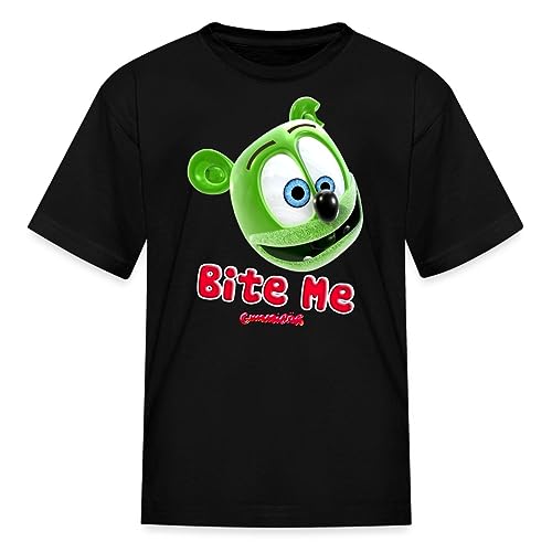 Spreadshirt Gummibär Bite Me Gummy Bear Song Merch Kids' T-Shirt, XL, Black
