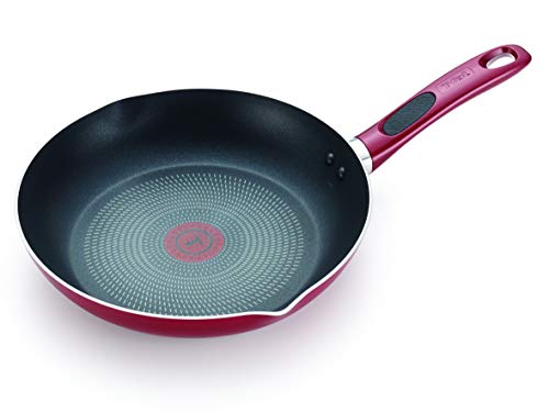 T-fal B0390764 Excite ProGlide Nonstick Thermo-Spot Heat Indicator Dishwasher Oven Safe Fry Pan Cookware, 12-Inch, Red
