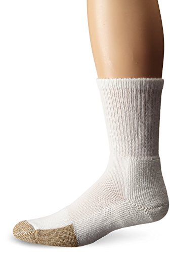 Thorlos Tennis Crew Thick Cushion 3-Pair Pack White LG (US Men's Shoe 9-12.5, Women's Shoe 10-13)