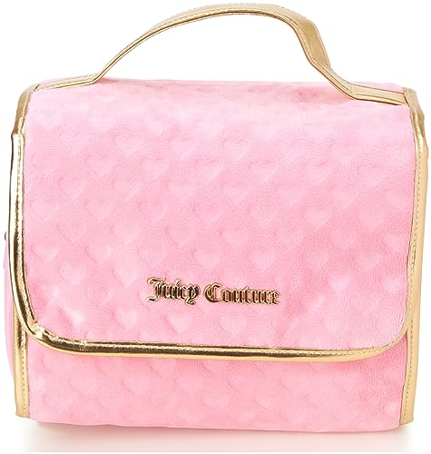 Juicy Couture Women's Toiletries Bag - Travel Makeup and Toiletries Hanging Organizer Set - Makeup Organizer Hanging Case Set, Pink
