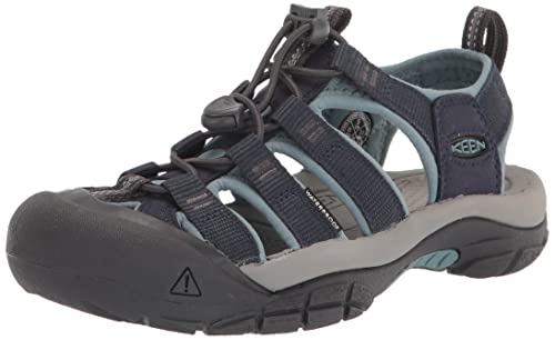 KEEN Women's Newport H2 Closed Toe Water Sandals, Navy/Magnet, 9
