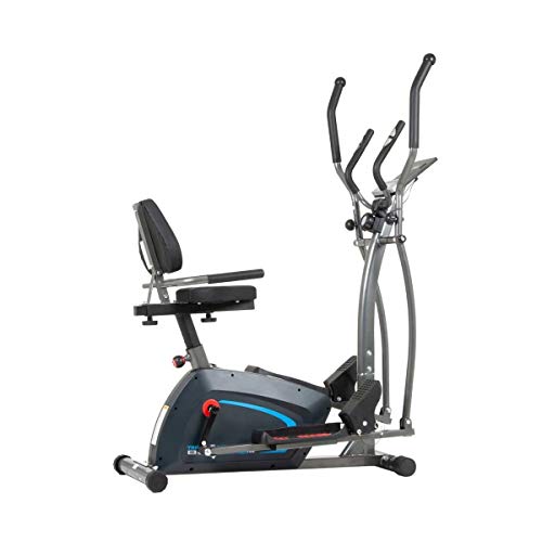 Body Champ 3-in-1 Exercise Machine, Trio Trainer, Elliptical and Upright Recumbent Bike