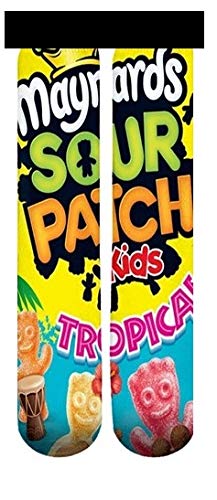 DJDesigns 3D Printed Graphic Kids Youth Sizes (Fits Ages 5-9) Mid Crew Sock (Sour Patch)