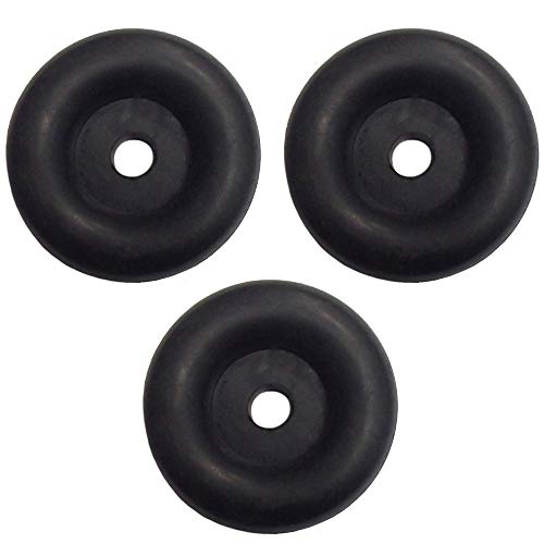 Three (3) New Black Cargo Trailer Door Ramp Rubber Bumpers Stop Guard Replacement