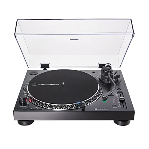 Audio-Technica AT-LP120XUSB-BK Direct-Drive Turntable (Analog & USB), Fully Manual, Hi-Fi, 3 Speed, Convert Vinyl to Digital, Anti-Skate and Variable Pitch Control Black