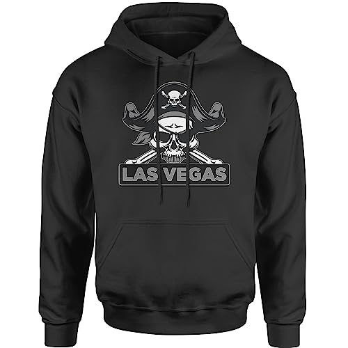 Expression Tees Hoodie Raider Skull Straight Outta Las Vegas Adult Large Black