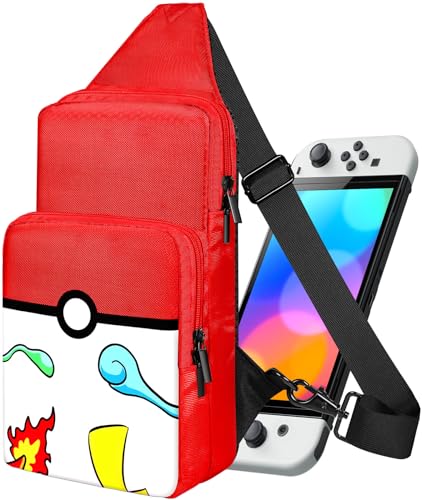 Lotadilo Travel Bag for Nintendo Switch/Lite /OLED for Kids Boys Teens Girls Cute Switch Backpack Carrying Crossbody Shoulder Gaming Bag Portable Large Capacity for Nintendo Accessories Storage