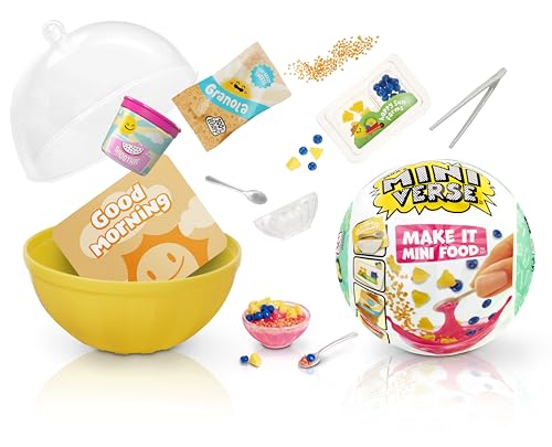 MGA's Miniverse Make It Mini Food Cafe Series 3 Mini Collectibles, Mystery Blind Packaging, DIY, Resin Play, Replica Food, NOT Edible, Collectors, 8+, Multicolor, Miniature