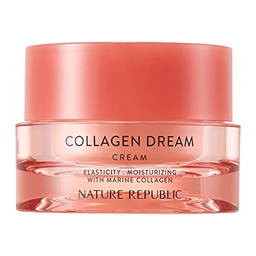 Moisturizing Collagen Dream 70 Face Cream - Nature Republic Every Day Skin Care Elasticity Texture Wrinkle Improvement Soft Moist Marine Ingredients 50ml/1.69fl.oz