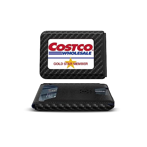 INCIPAL Men’s Slim Wallet, RFID Metal Wallet for Men, Card Holder with Money Clip, Ideal Gift for Men (Saffiano Black with Woven Frame)