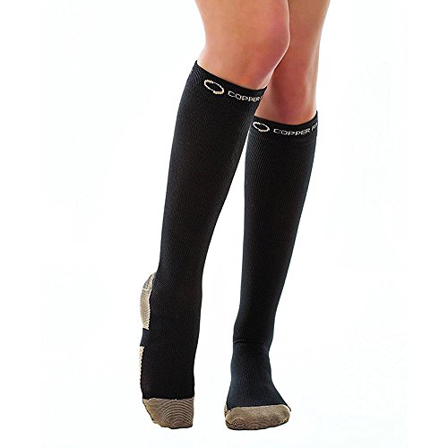 Copper Fit Energy Compression Knee High Socks,1 pcs, Black Small/Medium