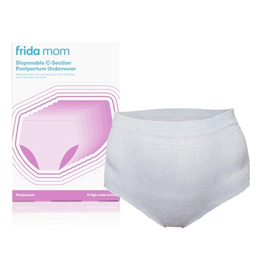 Frida Mom Disposable High Waist C-Section Postpartum Underwear by Frida Mom |Super Soft, Stretchy, Breathable, Wicking, Latex-Free - Size - Regular, 8 Count