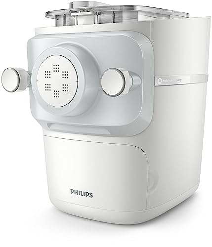 Philips 7000 Series Pasta Maker, ProExtrude Technology 150W, 8 discs, Perfect Mixing Technology, Preapre up to 8 Portions, NutriU App, White, (HR2660/03)