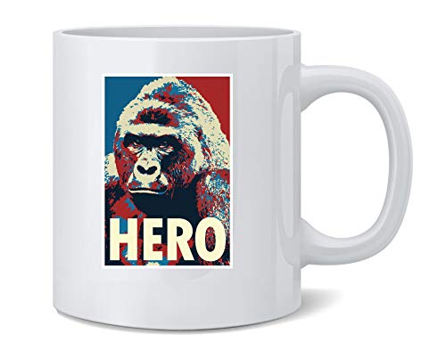 Poster Foundry Harambe Pop Art Hero Meme Famous Motivational Inspirational Quote Political Clothing Ceramic Coffee Mug Tea Cup Fun Novelty Gift 12 oz