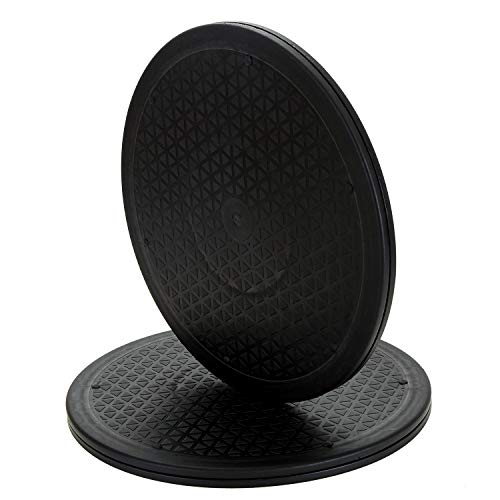 Lawei 2 Pack 12 inch Heavy Duty Rotating Swivel Stand with Steel Ball Bearings - Lazy Susan Turntable for Flat Panel Monitors, TV's, Potted Plants, Stereo Speakers