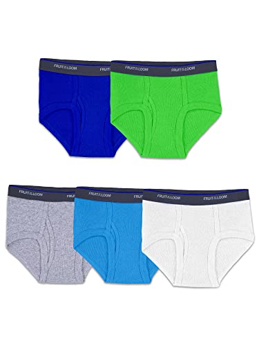 Fruit of the Loom boys Tag Free Cotton briefs underwear, Toddler Ã‚â€“ 5 Pack Ã‚â€“ Assorted Color, 4-5T US