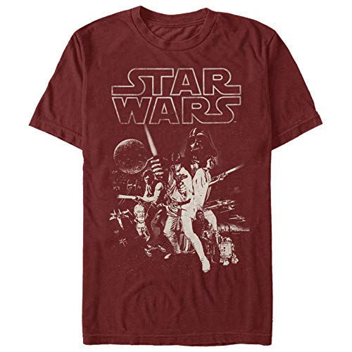 STAR WARS Men's Classic Poster T-Shirt - Cardinal - 3X Large