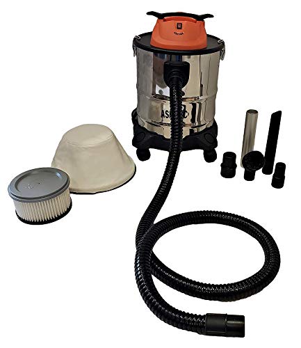 Pellethead Ash Vault Pro 5-Gallon 10-Amp Power Ash Vacuum with Hose Accessories and Heat-Resistant HEPA Filters