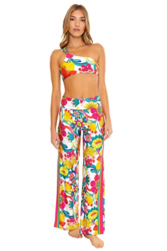 Trina Turk Women's Standard Fontaine Beach Pants-Bathing Suit Cover Ups, Multi, Large