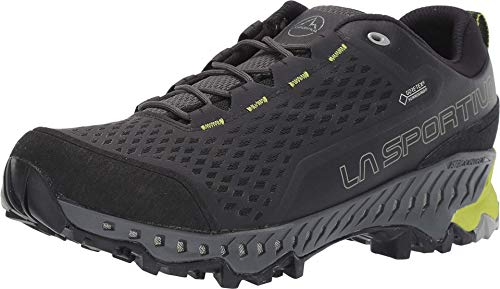 La Sportiva Mens Spire GTX Hiking Shoes, Carbon/Apple Green, 11