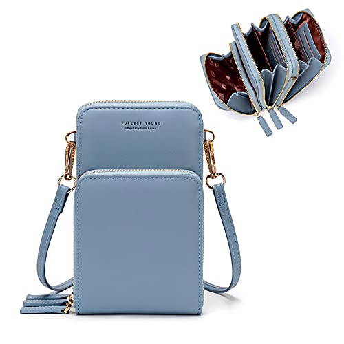 myfriday Small Crossbody Cell Phone Bag for Women, Mini Over Shoulder Handbag Purse with Credit Card Slots