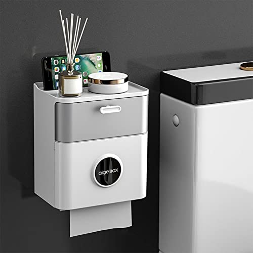 Toilet Paper Holder - Toilet Paper Holder Storage Wipes Dispenser for Bathroom, Toilet Paper Holder with Flushable Wipes Dispenser Storage and Phone Shelf,/79