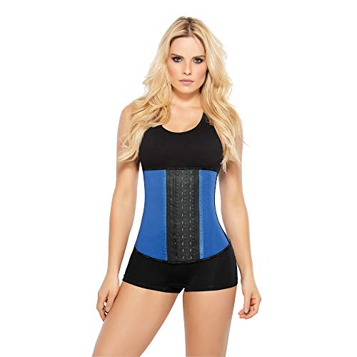 Ann Chery Corset Waist Trainer for Women - Colombian Waist Cincher - 3 Hook Latex Body Shaper Blue