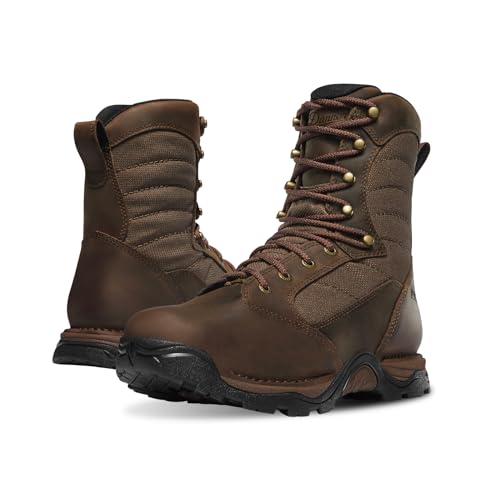 Danner Pronghorn 8” Hunting Boots for Men - Waterproof Gore-Tex and Full-Grain Leather, Cushion Midsole, Torsion Shank, and Vibram Traction Outsole, Brown - 8 D