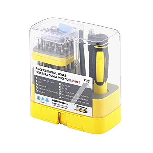 HJTYQS 55 in 1 Screwdriver Set for Cellphone RC Drone PC Household Digital Electronic Device Repair Disassemble Hand Tools Kit
