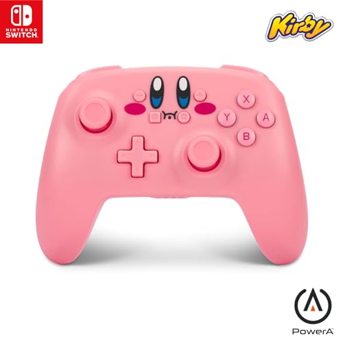 PowerA Wireless Nintendo Switch Controller - Kirby, AA Battery Powered (Battery Included), Nintendo Switch Pro Controller, Mappable Gaming Buttons, Officially Licensed by Nintendo