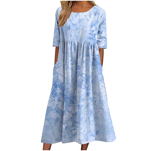 long sleeve yellow dress,Summer Dresses for Women 2024 Casual V Neck Button Dress Short Sleeve Sun Dresses Vacation Long Dress with Pockets today's deals clearance